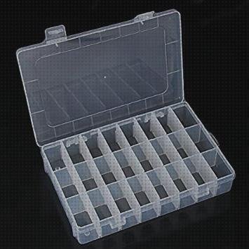 Navaris Caja organizadora de almacenamiento modular, caja de herramientas  de plástico portátil con 8 compartimentos para tornillos, clavos, piezas de